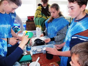 School children are excited to play the unique educational game The Tree of Life